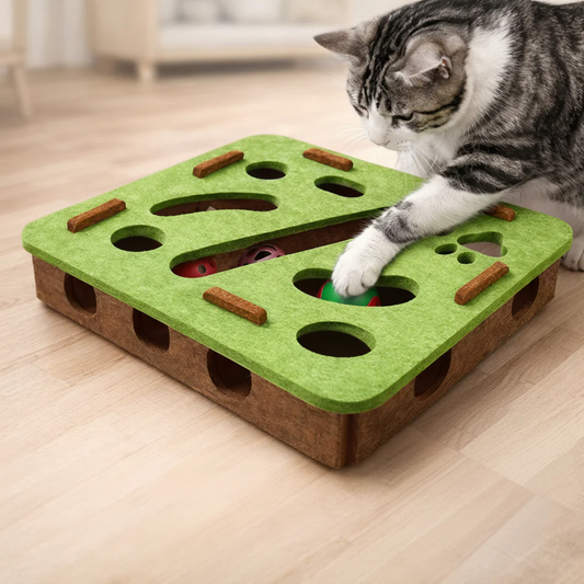 Unlock your cat’s primal hunting instincts and enjoy a flawless, scratch-free home with an artisan-inspired, mess-free puzzle sanctuary.